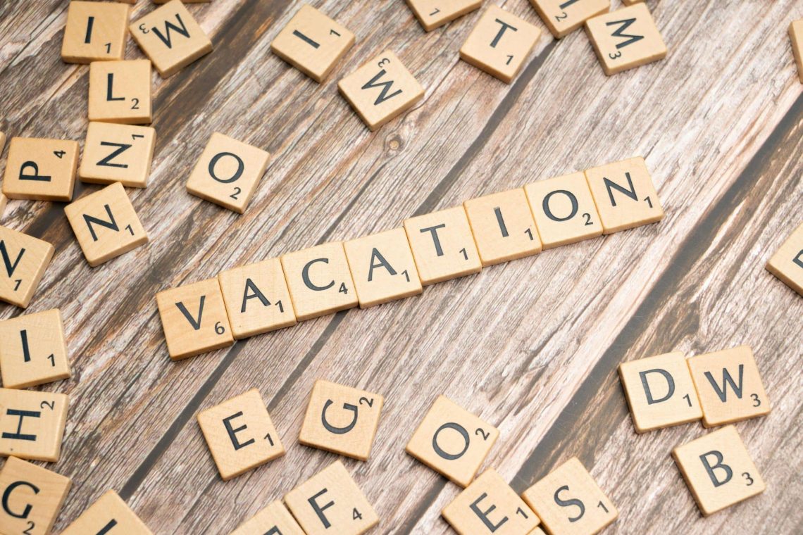 Tour operators plan vacation background.